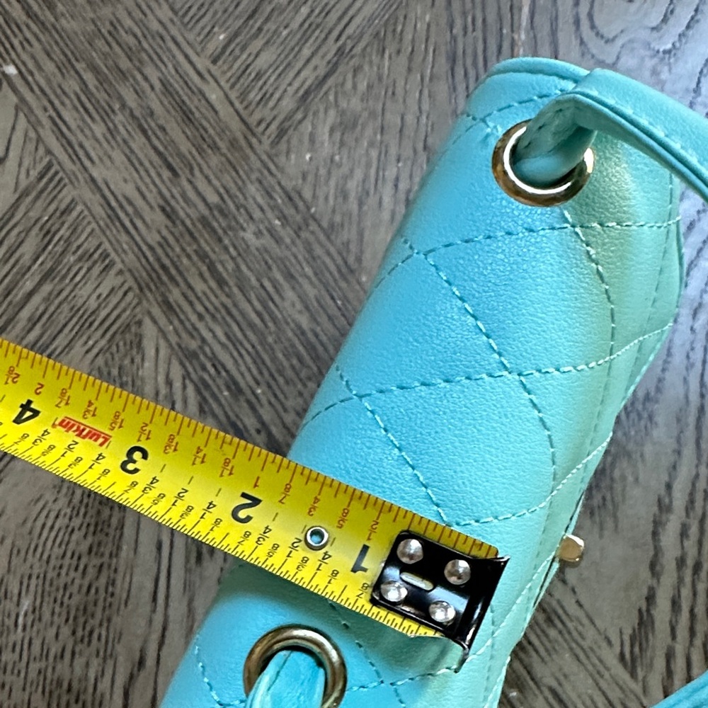 Aqua Quilted Small Handbag - Picture 11 of 12